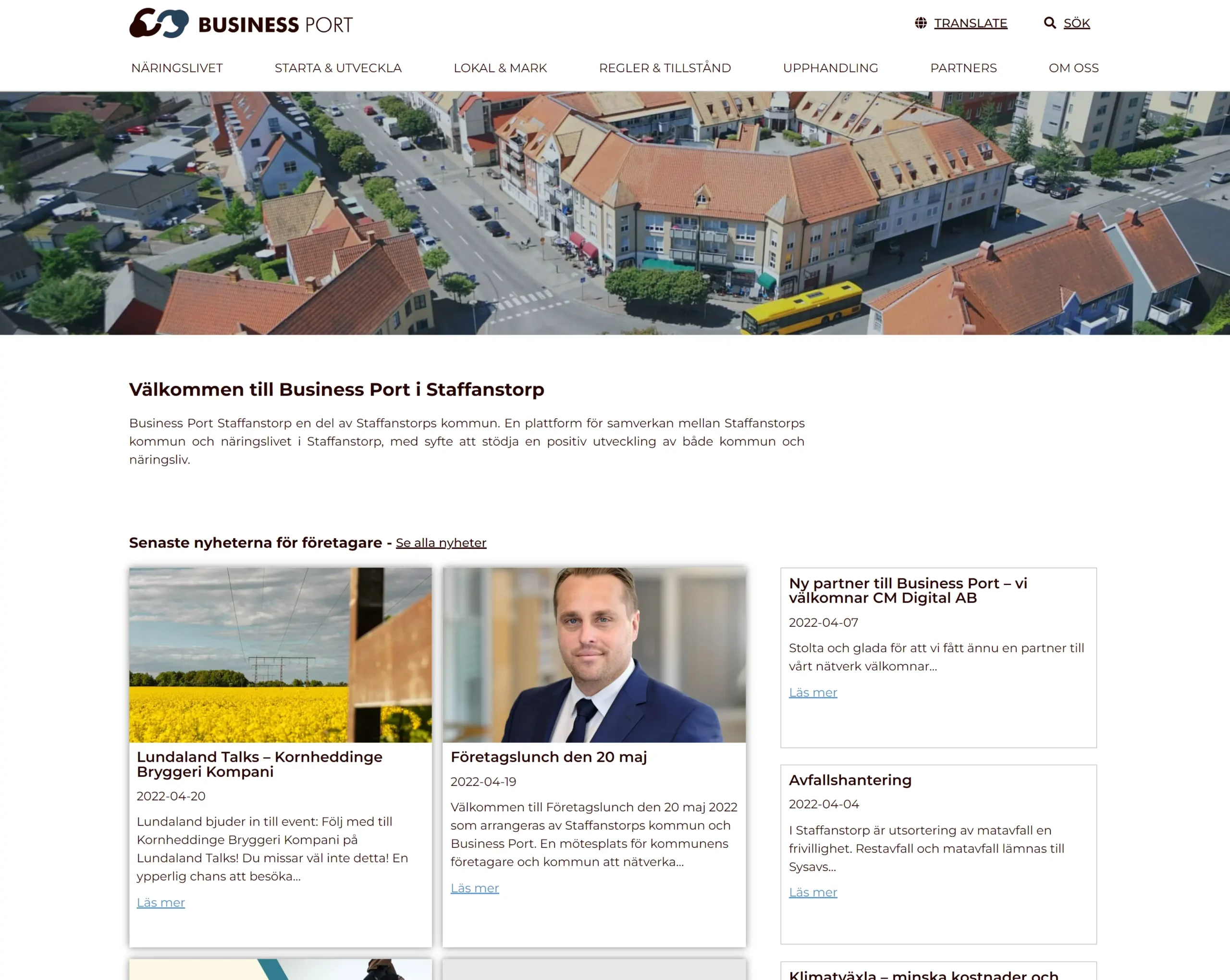 Business Port ny startsida